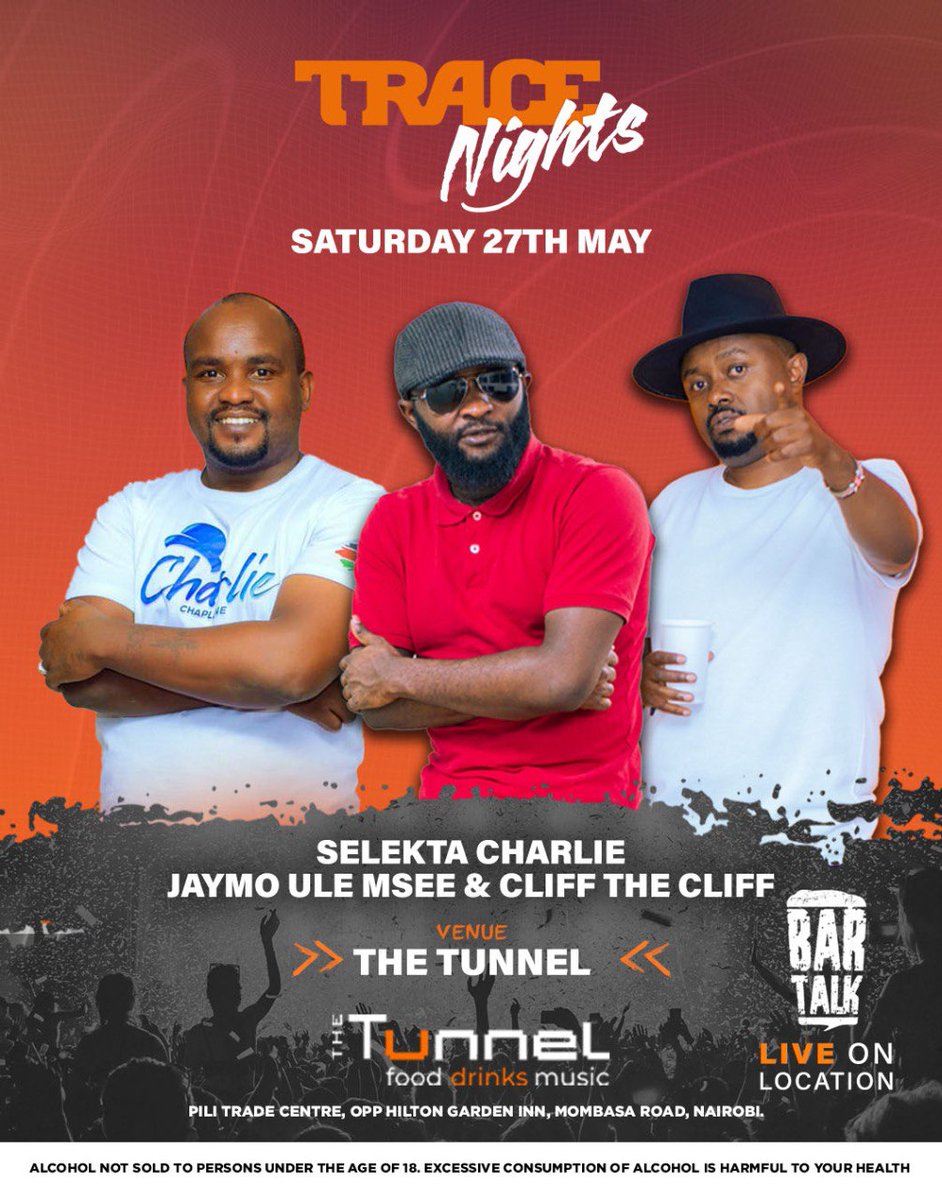 Yes, we know it's a bit early. Thought you should know! 😄 We have the ultimate plan for you this coming weekend. Start preparing!

#TRACENights #BarTalk | With <a href="/JaymoUleMsee/">JaymoUleMsee</a> <a href="/CliffTheCliff1/">Cliff The Cliff</a> Selekta Charlie at <a href="/the_tunnel_ke/">The Tunnel</a>