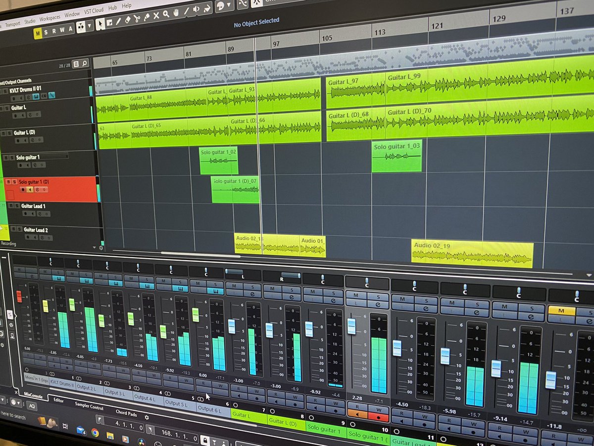 tim_trollgasm's tweet photo. Working hard on our debut album. Lead guitars sounding nice #mirrorshield #folkmetal #powermetal #folkpowermetal #heavymetal #symphonicmetal #newmusic #cubase #australianmusic #aussiemetal https://t.co/iOpWxs30F9