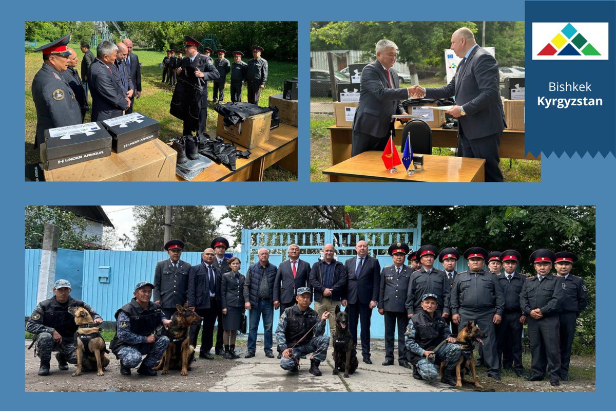 #BOMCA10 officially handed over the training accessories and other equipment for service dogs of the Canine Centre of the Service for Combating Illicit Drug Trafficking of the Ministry of Internal Affairs of the Kyrgyzstan.

#BOMCA #BOMCA10 #EU4KG #K9 #bordermanagement