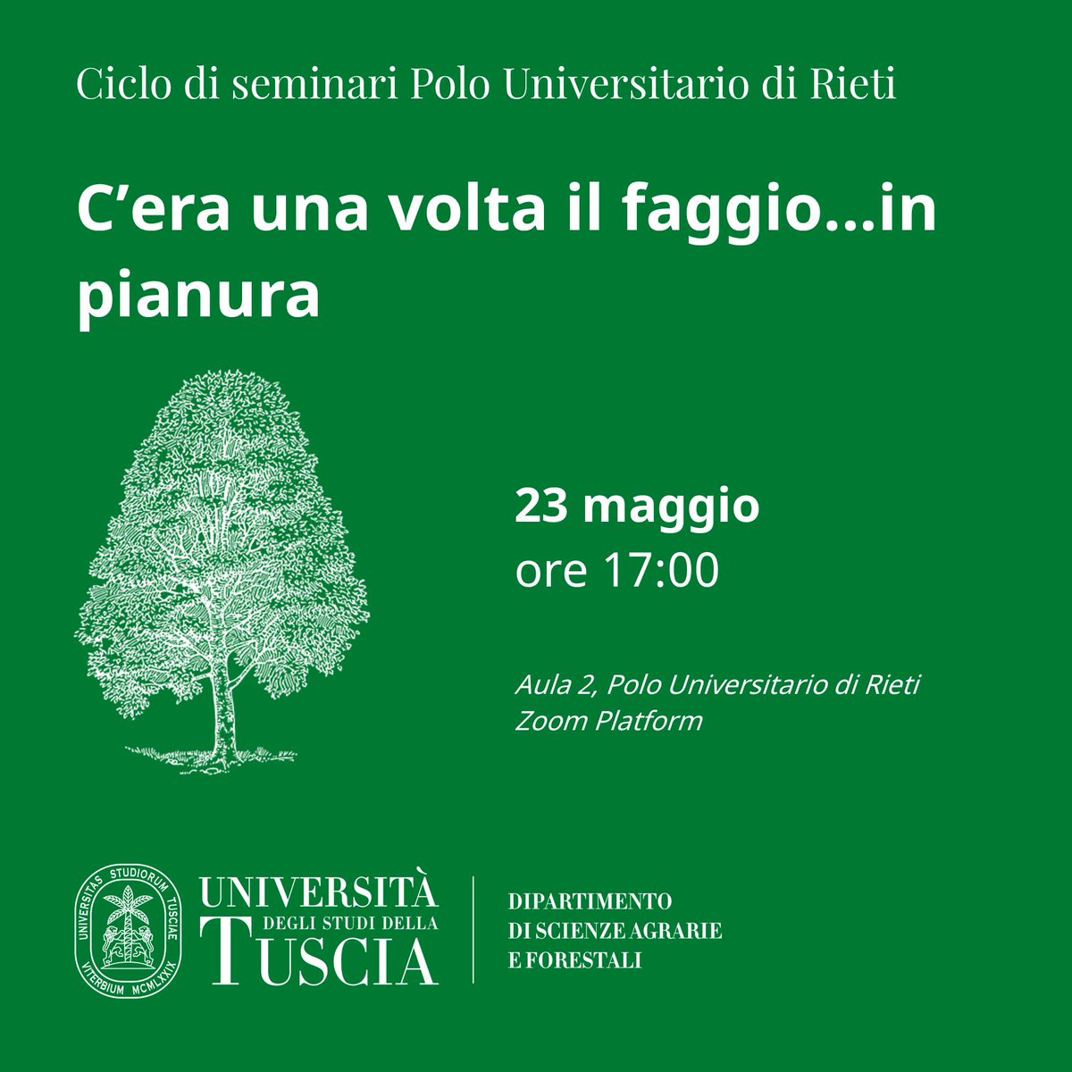 BossoLuciano's tweet photo. 23 MAGGIO | ORE 17:00
Zoom Platform: https://t.co/UXVn75fClT

Domani, insieme a Mauro Buonincontri @goodmeetings1, terremo un seminario sul nostro ultimo lavoro sulla storia delle #faggete in #Italia.
L'invito è aperto a tutti!

#foresta #bosco #vegetazione https://t.co/W0ycdmdxSz