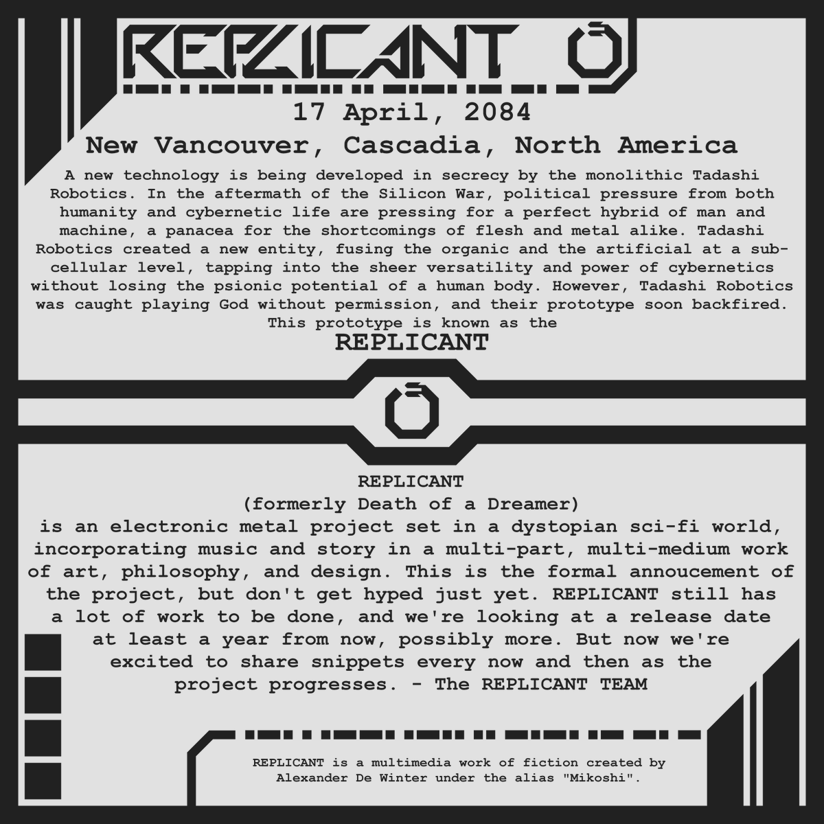 ReplicantOnline's tweet photo. A message from the REPLICANT team, and something we're happy to announce: https://t.co/p9Y0IUaLGd