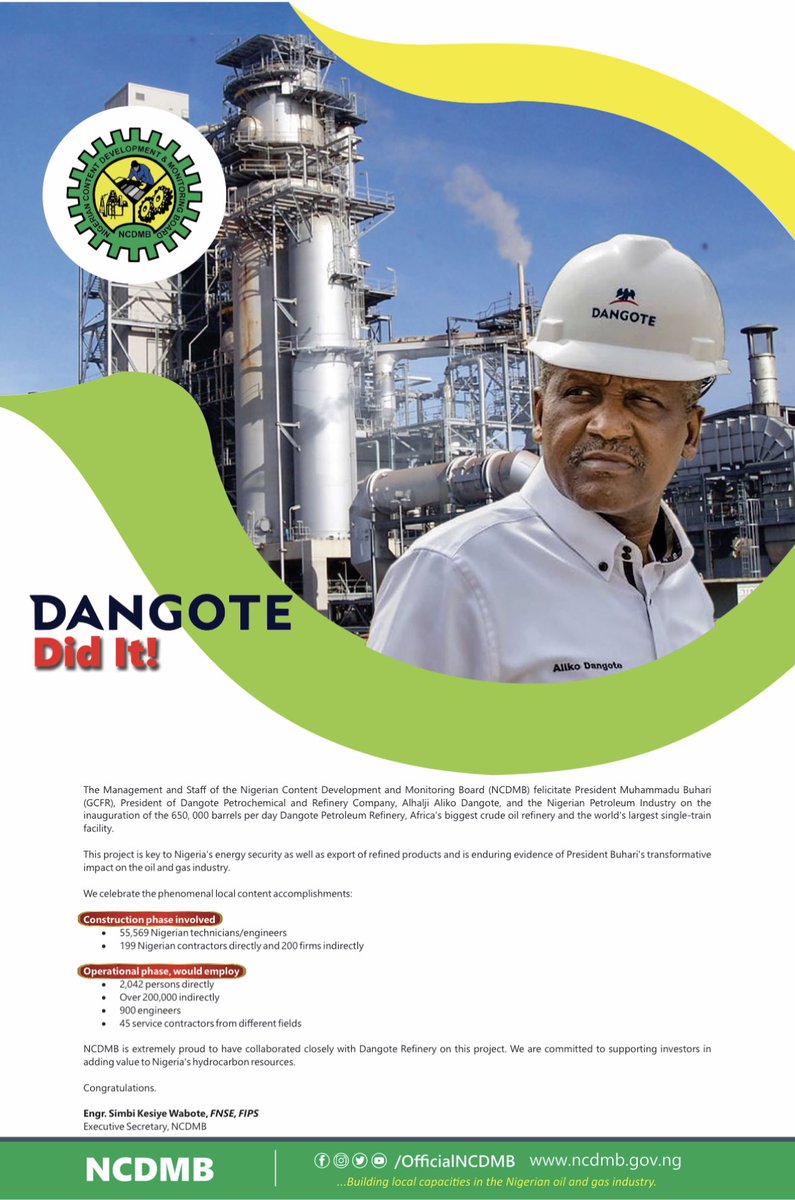 NCDMB tweet media