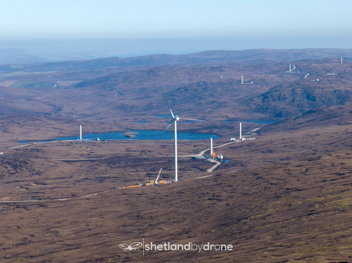 The Viking Windfarm project in Shetland currently being built will be one of the biggest in Europe. At an estimated cost of nearly 600 million pounds. 103 turbines at a height of 155m each. #shetland #Vestas #vikingwindfarm @sserenewables @PoweredByVestas