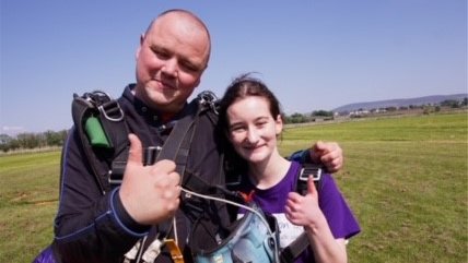 Well done to Y11 student Ellie. Not only is she in the middle of her GCSEs, but she jumped out of a plane at 15,000ft over the weekend to raise money for @SudepAction, in memory of her cousin, Jessica who recently passed away. £1,160 currently raised - well done Ellie! #SmashedIt