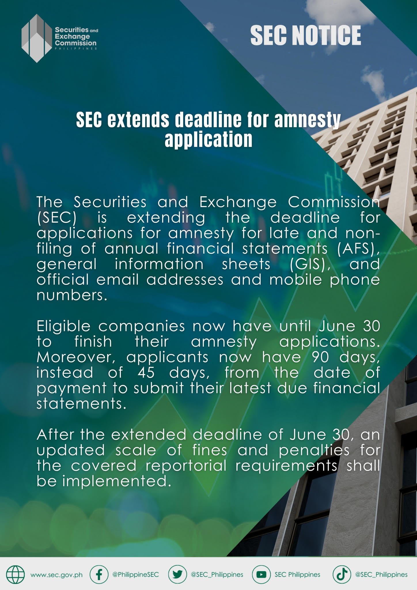 Philippine statistics authority on twitter eligible companies now