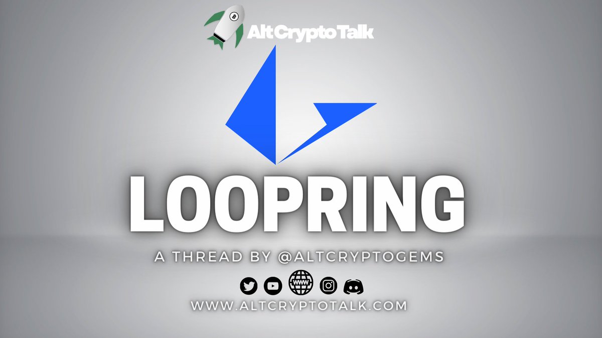 AltCryptoGems's tweet image. #Loopring is a Layer 2 scaling protocol that firmly believes #Ethereum will be the desired chain to build on. Let&apos;s take a dive! @loopringorg 

This crypto guide as well as other free guides &amp;amp; project reviews can be read on my website:
altcryptotalk.com/crypto-guides/

1/ 🧵👇