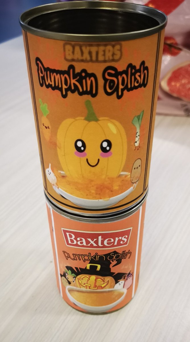 sarahjogreen's tweet photo. Good luck to some of our s2 pupils in the final today 🤞 I've enjoyed hearing all a out your soup tins, the soup and your neighbour taste testing it 🤞 https://t.co/W0Zr95lDUK
