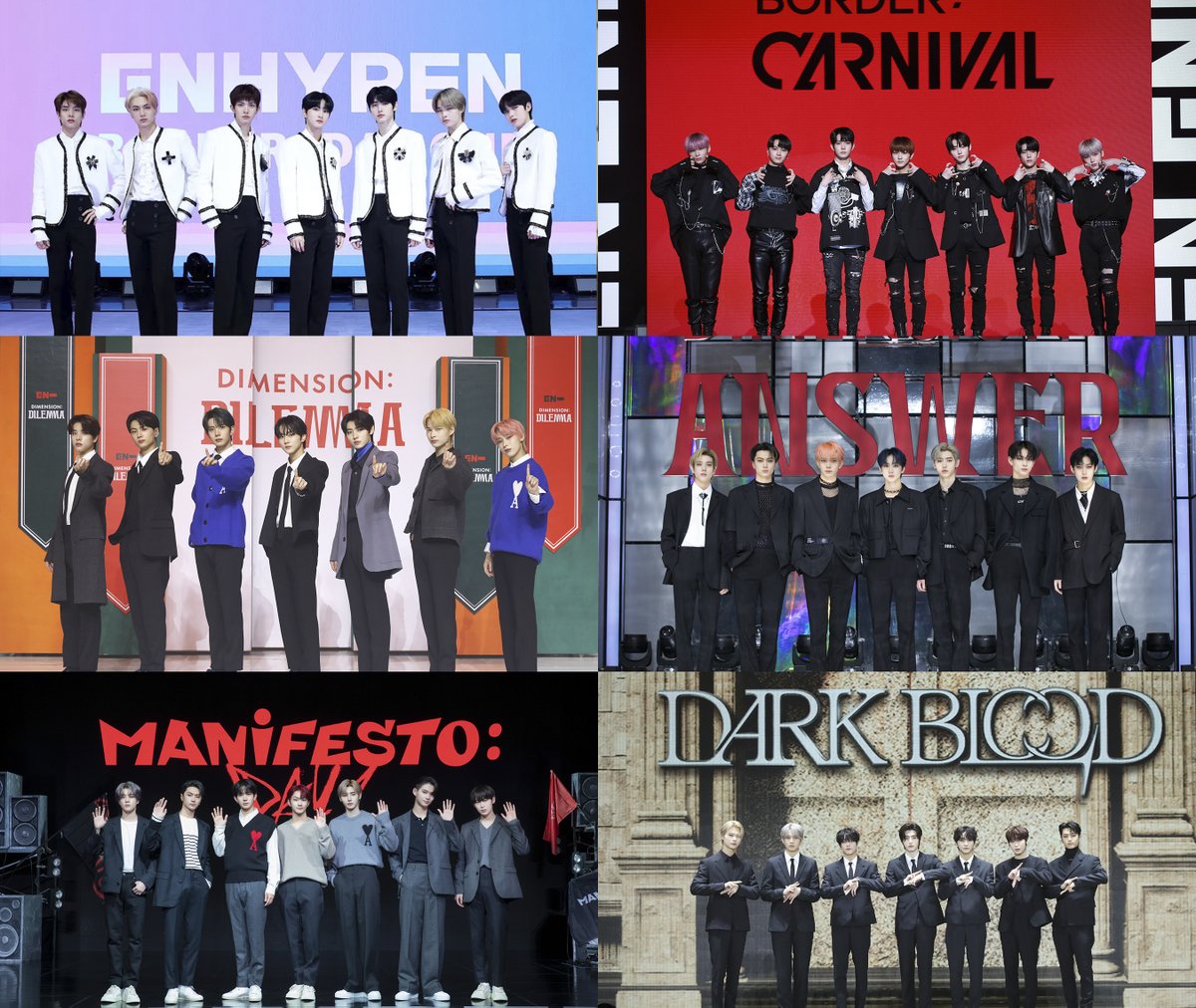 ENHYPEN UPDATES on Twitter "6 THRILLING ERAS. 🔥 How many comebacks have you spent with ENHYPEN