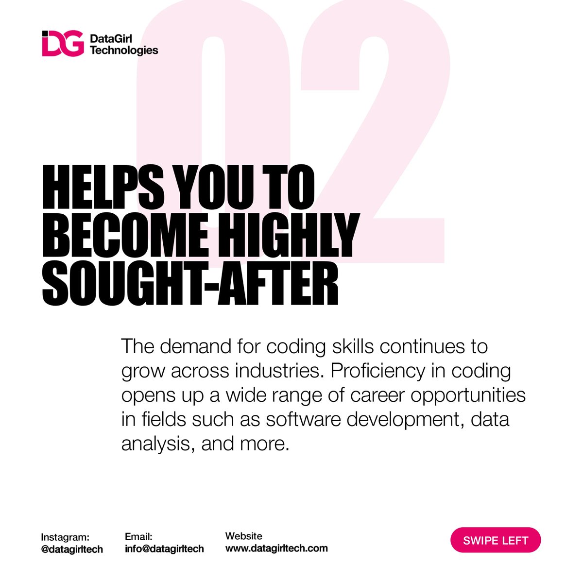 DataGirlTech1's tweet photo. Discover 3 striking reasons why learning how to code is a game-changer!
Read more ⬇️
https://t.co/C6XHlJcHDR
Have an amazing week techies😊
.
#datagirtech #womenintech #girlswhocode #techwomen #AI #futureisfemale #tech #techskills #futureofAI #futureoftech #innovation https://t.co/Zp4IwqnM7E