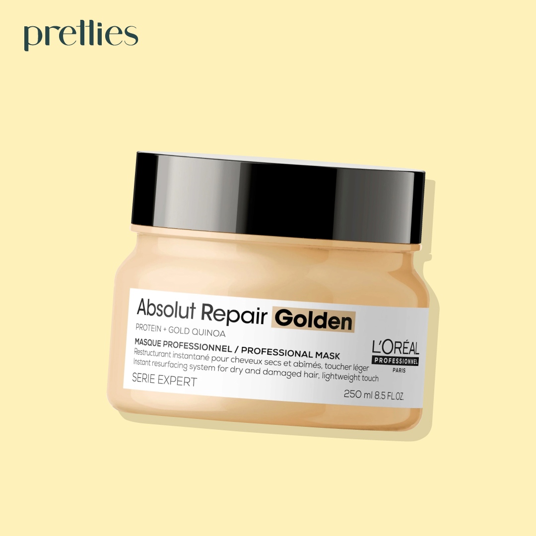 PrettiesGlobal's tweet photo. 🎩 L'Oréal Absolut Repair Golden Professional Hair Mask 

Infused with GOLD QUINOA + PROTEIN.

🎩 Shinier and softer hair
🎩 Lightweight touch
🎩 Resurfaced and less damaged hair

👉🏻 https://t.co/ndvScmqNii
👉🏻 https://t.co/iXNqtFHd9r ⁠

#hairmask #ヘアマスク #loreal #lorealpro https://t.co/DvucysOwqX