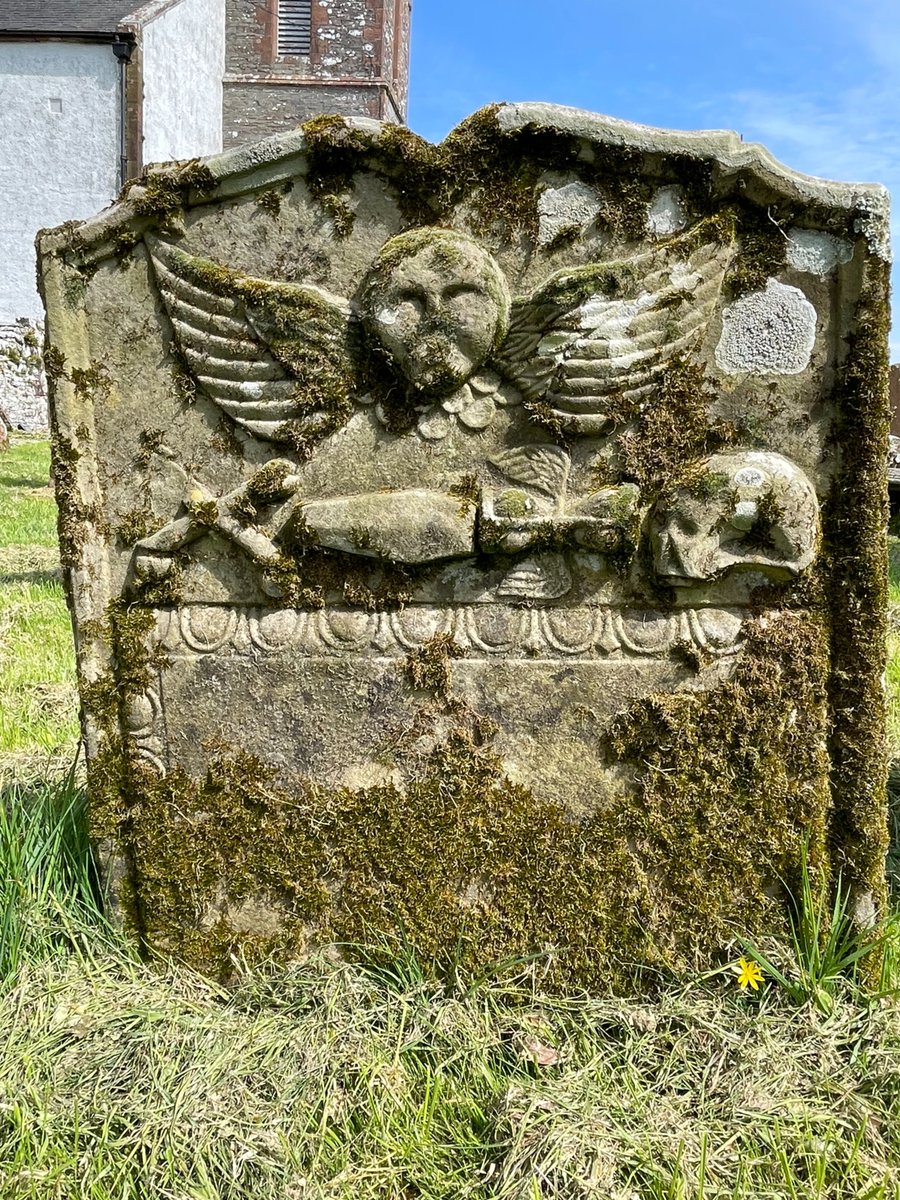 Whithorn records the earliest evidence of Christian settlement in #Scotland.  For #MementoMoriMonday today, a couple of #tombstones from the priory grounds. #StNinian 🏴󠁧󠁢󠁳󠁣󠁴󠁿☠️