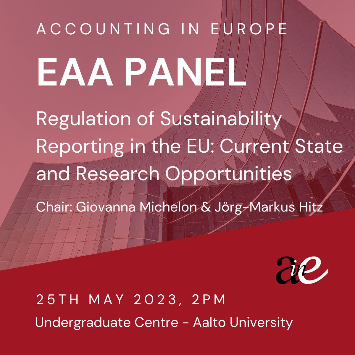 AIE_Journal_EAA's tweet photo. 🧐Are you interested in #sustainabilityreporting in #EU?
👥Join @ProfGioMichi and Jörg-Markus Hitz during the @EAA_ARC panel to know more
🗓May 25th, 2PM, during the ##EAACongress23
#aie #accounting #eaa #panel #reserach #sustainability #reportin #sasb #cdp #issb @IFRSFoundation https://t.co/yMOkyibVZa