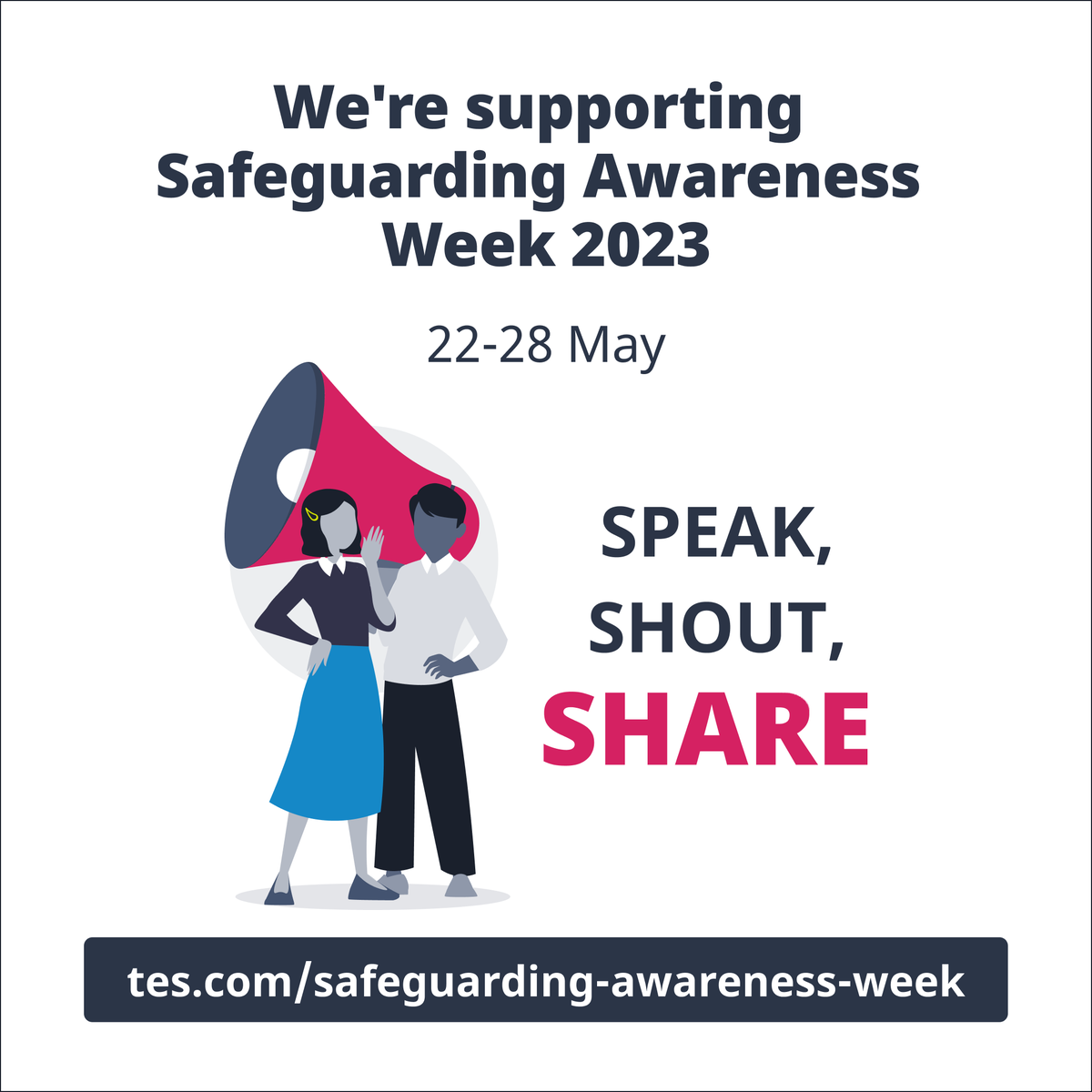 It's #SafeguardingAwarenessWeek, and @tes are encouraging children and young people everywhere to SPEAK, SHOUT, SHARE and open up about the safeguarding issues affecting them.

Find resources to help your school keep everybody safe via the link.