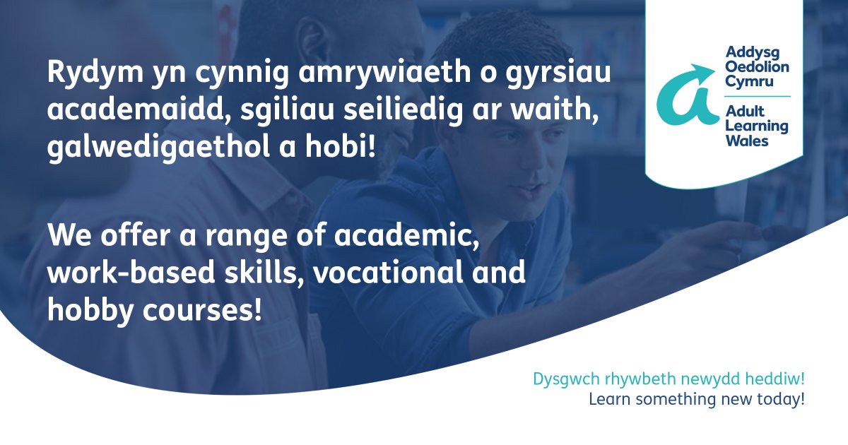 alwcymru's tweet photo. Cyrsiau: https://t.co/Hl4JjzkH43

-

Courses: https://t.co/1MW937CBGi

#addysgoedolioncymru #adultlearningwales #dysguoedolionynygymuned #adultcommunitylearning #cyrsiauarlein #onlnecourses #addysgoedolion #adulteducation #cyrsiauoedolion #adultcourses #cymru #wales https://t.co/fRYsSe2jxs