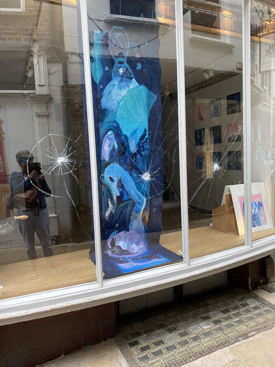Absolutely deflated this morning to see these shop windows vandalised on Paved Court. So sorry @KateProudman