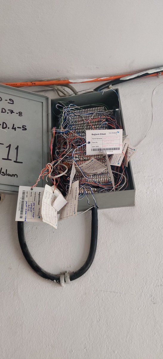 Binamda fiber var fakat binaya ait degilmis baska binalara hat cekilmis iki uc sokak otedeki binalara gidiyormus ve bos port olmadigi icin bakir kablo ve eski tip internet baglantisi yapilip gidildi acil destek ve cozum rica ederiz
<a href="/TurkTelekom/">Türk Telekom</a>
<a href="/TTDestek/">Türk Telekom Destek</a>