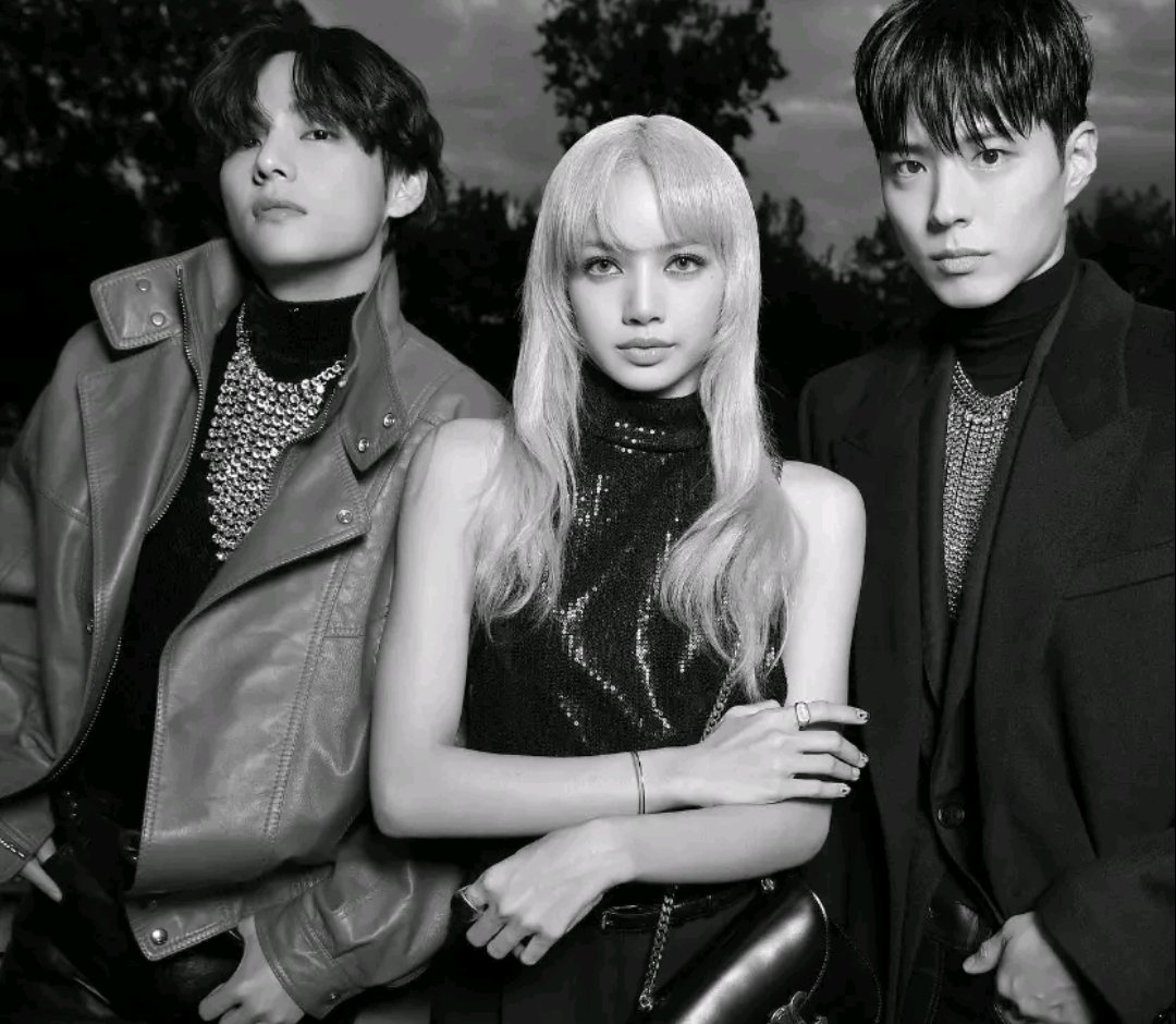 viraltakes's tweet photo. BTS Taehyung, BLACKPINK Lisa, and Park Bogum are coming together once again for the third time for a CELINE event in France. https://t.co/0yLPgEKYMG