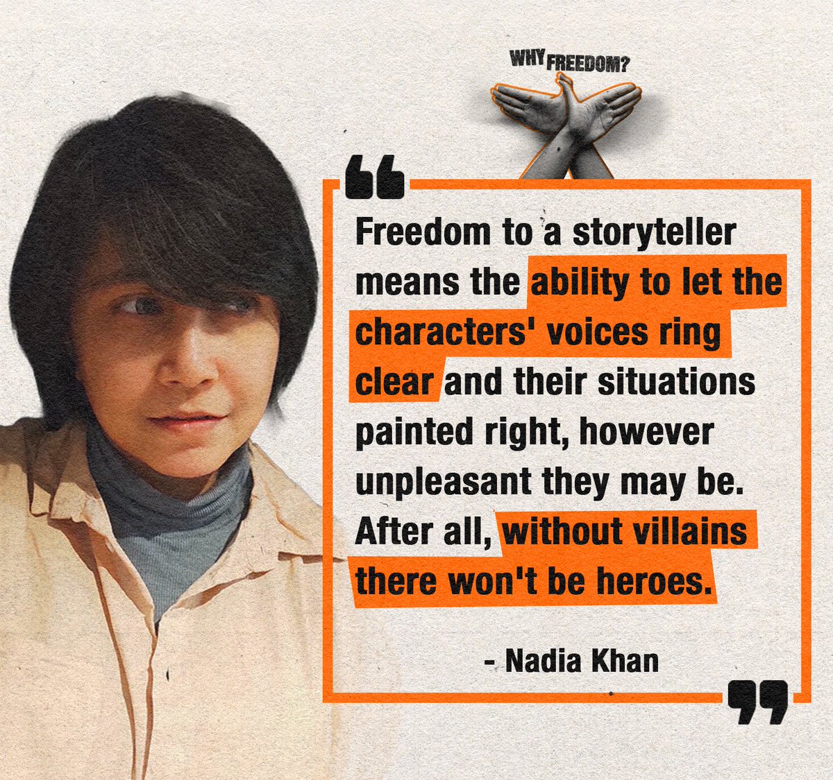 freedomfilmfest's tweet photo. “...without villains there won’t be heroes,” says @neddokhan, an award-winning writer from Malaysia. Tell us #whyfreedom is important to you! Submit your entries now! Click the link below for more info.
https://t.co/dGtqRall5f
#FreedomFilmGrant2023 #FreedomFilmFest2024 https://t.co/FiIulVAx6g