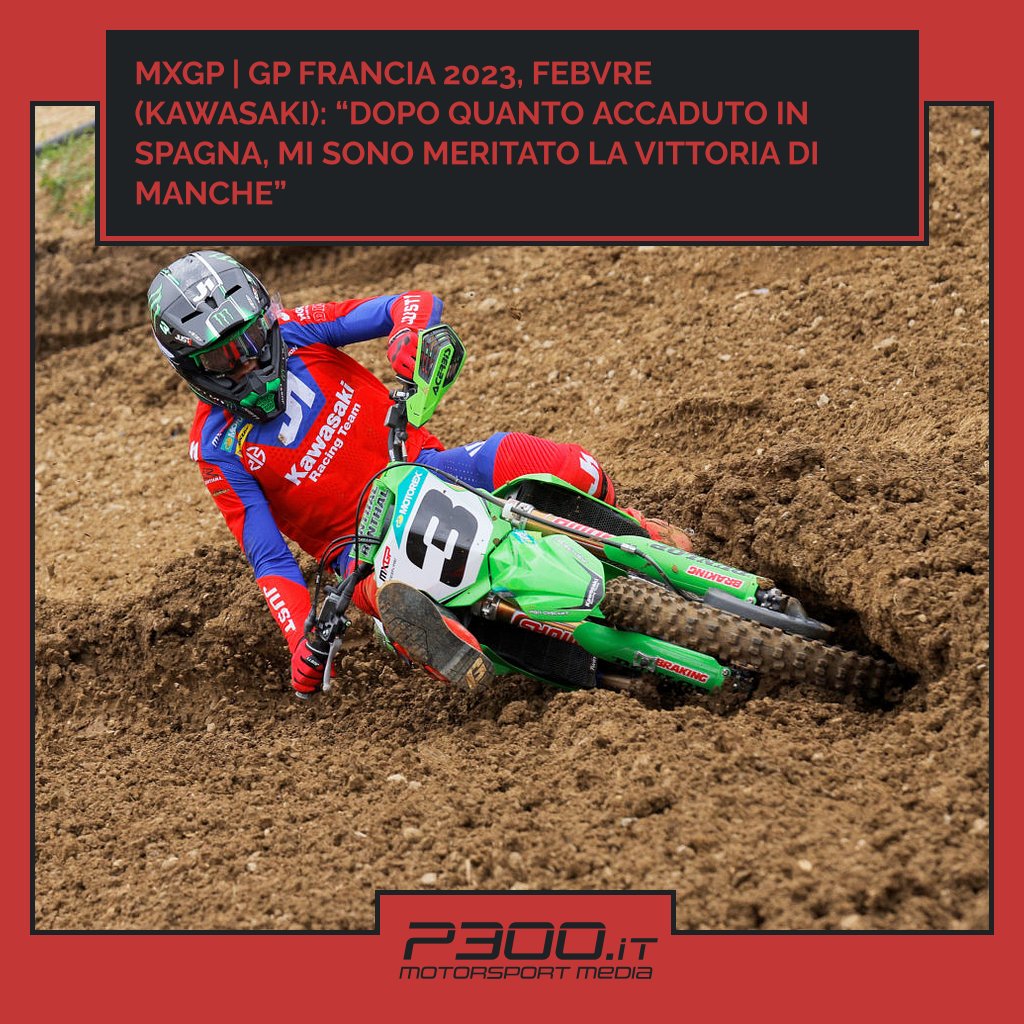 P300it's tweet image. MXGP | GP Francia 2023, Febvre (Kawasaki): “Dopo quanto accaduto in Spagna, mi sono meritato la vittoria di manche”

✏ di Federico Benedusi
📄 p300.it/mxgp-gp-franci…

#febvre #kawasaki #mxgp #MXGPFrance