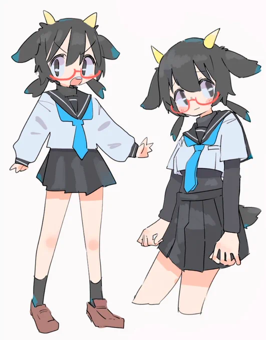 やぎちゃん 冬服と夏服…  #オリジナル