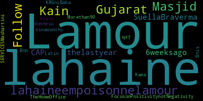 Trending in my timeline now: #Lamour (1) #lahaine (1) #lahaineempoisonnelamour (1) #Gujarat (1) #Masjid (1) #Kain (1) #Follow (1) #thelastyear (1)