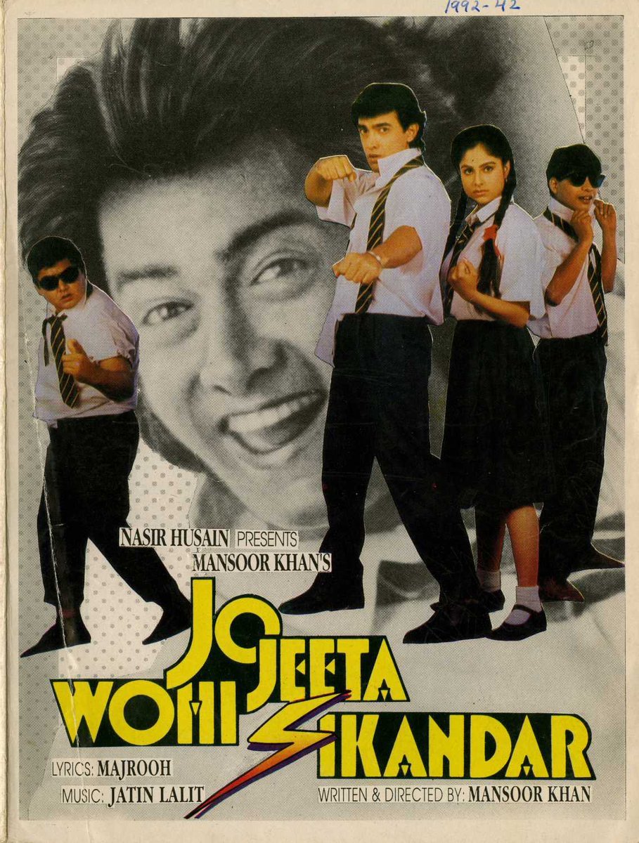 31 Years of #JoJeetaWohiSikandar (22/05/1992).

Directed by Mansoor Khan. Starring #AamirKhan, Ayesha Jhulka, Deepak Tijori,@poojabeditweets, Mamik, & Kulbhushan Kharbanda. 

Songs by Jatin Lalit & Majrooh Sultanpuri. What do you like the most about the movie?