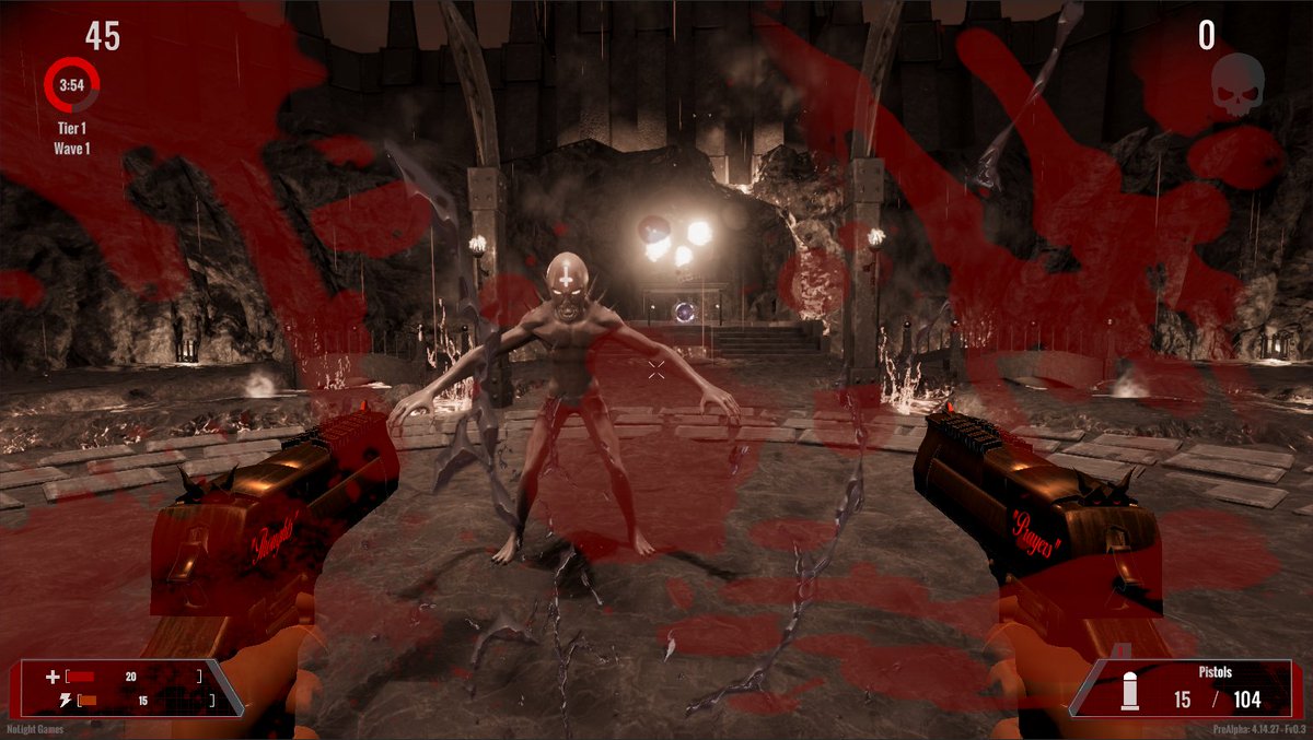 NoLightGames's tweet photo. Late entry for #screenshotsaturday , was diggin through un-released shots of @UnleashHellGame  and found this one. Was an early enemy visual test shot.
#indiegames #indiedev #FPS https://t.co/cy5yxHbkCh