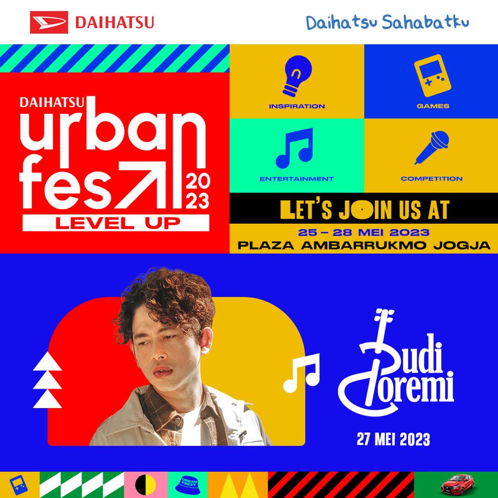 Daihatsu Urbanfest 2023 hadir di Yogyakarta!🙌🏻 
Event kali lebih spesial karena banyak games dan competitions.Yuk, ke Daihatsu Urbanfest 2023 di Plaza Ambarrukmo Yogyakarta, tanggal 25-28 Mei 2023 dan rasakan experience sampai music performance dari BUDI DOREMI🤩