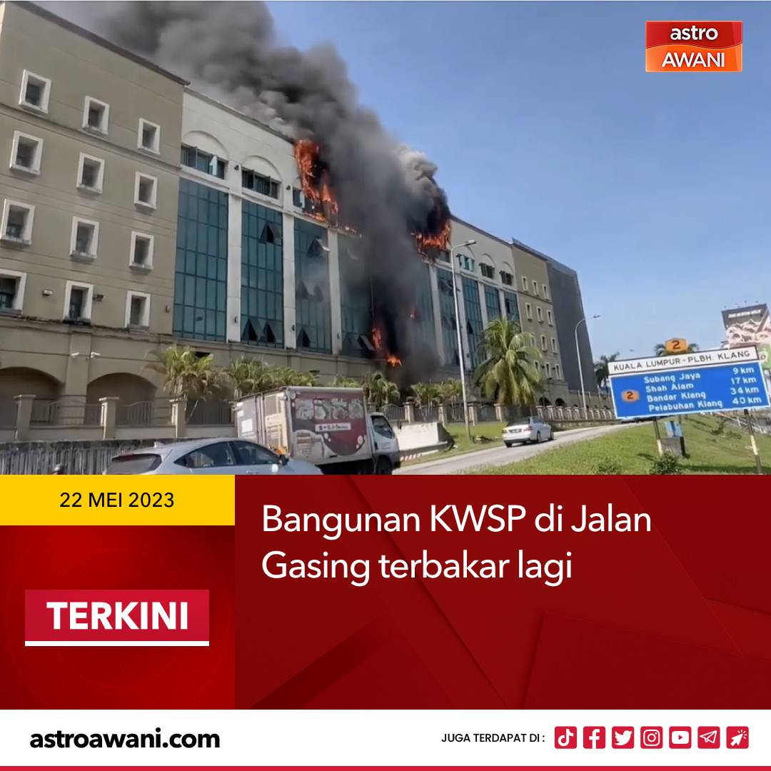 Kumpulan Wang Simpanan Pekerja (KWSP) mengumumkan bahawa salah satu tingkat di bangunannya di Jalan Gasing, Petaling Jaya, terbakar pagi ini. 

Bangunan itu kini kosong dan tidak berpenghuni, dan tiada kecederaan dilaporkan buat masa ini. Butiran lanjut akan diberikan dari masa…