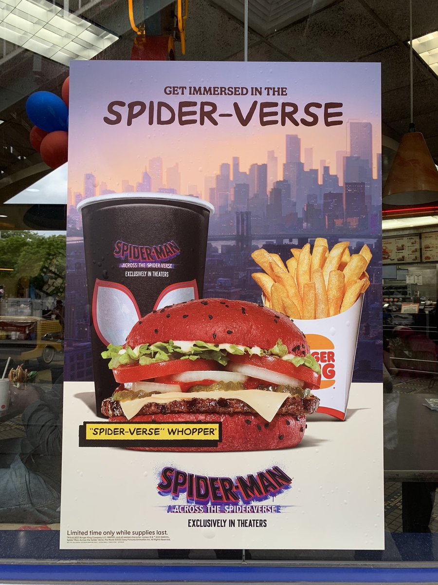 Burger King in Brooklyn. #spiderman #burgerking