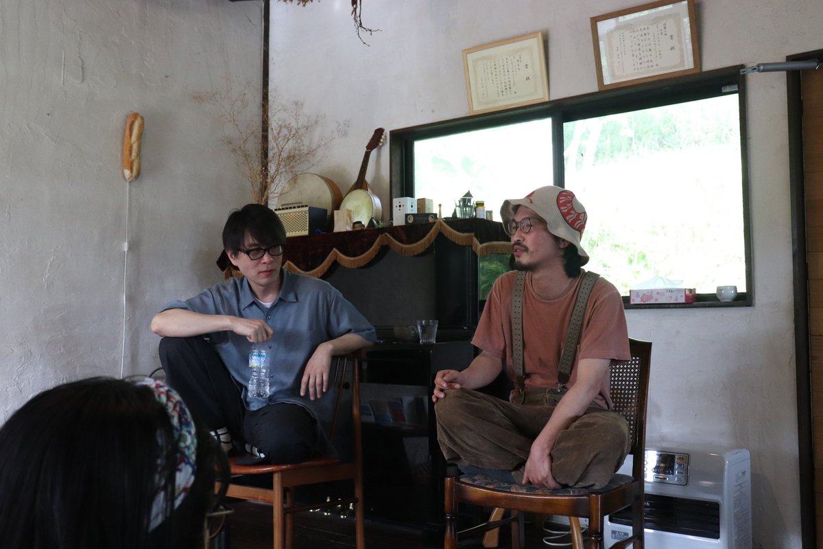 niwabunko's tweet photo. 5月22日(月)晴れ

　愉しい日でした。
　昨日は郡上にあるとまりぎ山ノひゃくせいでのイベントに出店しました。お店おやすみ、ありがとうございました。
　
　小野木淳という男が大いに小野木淳について語るイベント。聴き手は、尹雄大さん。 https://t.co/3CeCMFJbB6