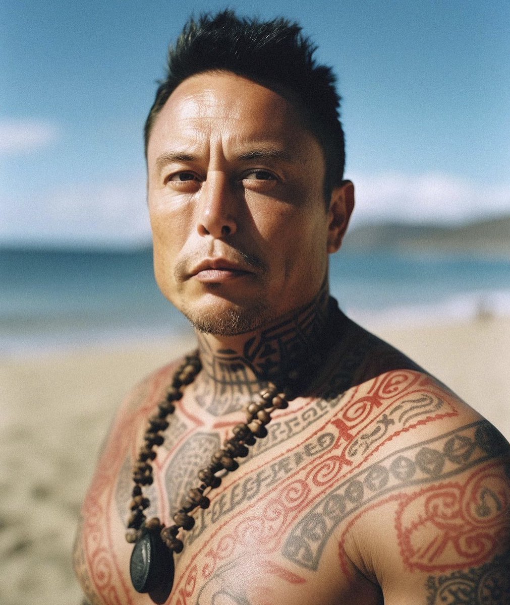 upbeatmonday's tweet photo. Which of these @elonmusk ai variants is your favorite? I think Pacific Islander looks pretty bad ass 

By @machinemeetsman https://t.co/H84aDihoqs