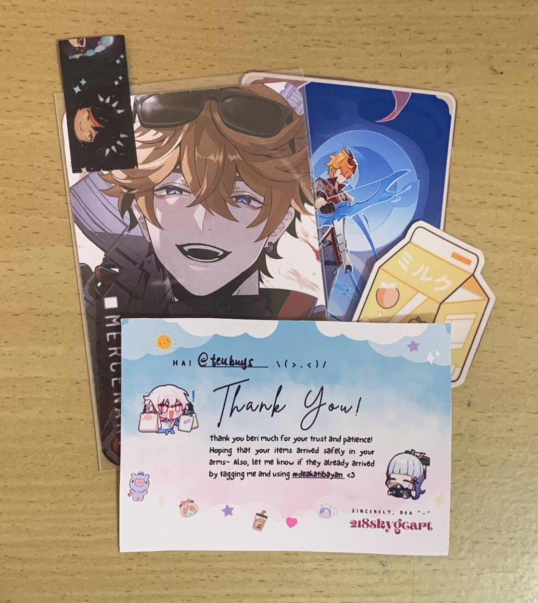 teubuys's tweet photo. gagi may poging umuwi ❤️‍🔥 thank you sm 
@218skygcart for the hassle-free transaction!

(also ?! i love the freebies huhu nakakaiyak 😔🫶)
 #deakatibayan https://t.co/cImjMXRcJJ