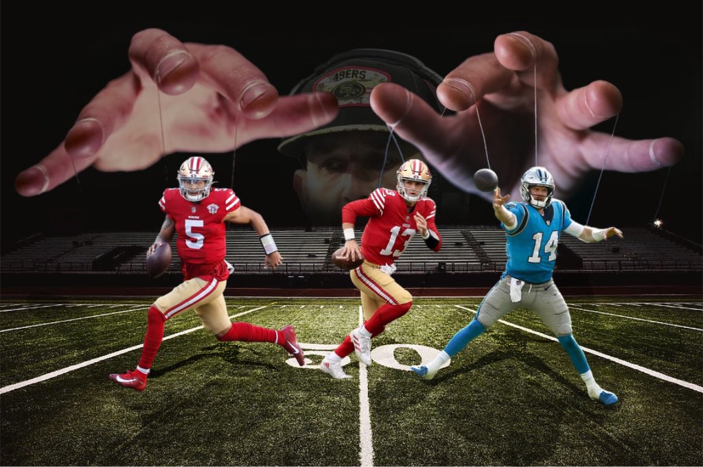 49ersKyle's tweet photo. Lance, Brock, Darnold? The Puppetmaster is truly QB1. https://t.co/tdBlx9LTym
