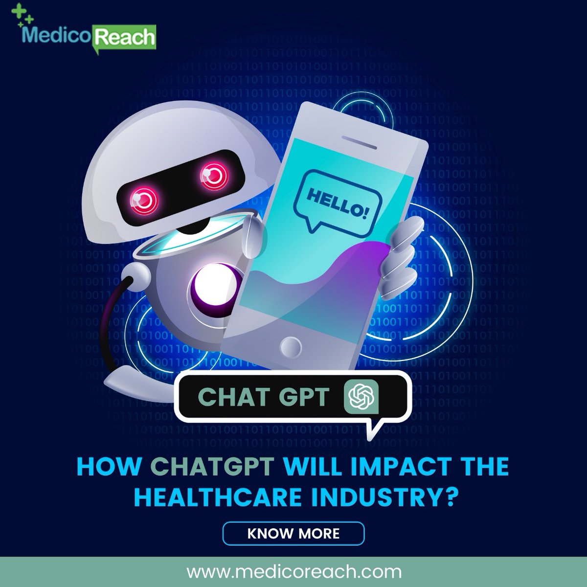 MedicoReach's tweet photo. π¨ Exciting news! π¨
ChatGPT is poised to revolutionize the healthcare industry. π
Blog link- https://t.co/AUo073p2oL
#medicoreach #healthcaredatabase #healthcaredata #healthcaretechnology #healthcareanalytics #medicaldatabase #healthcareIT #healthcareindustry #innovation https://t.co/SMiCDrlcYf