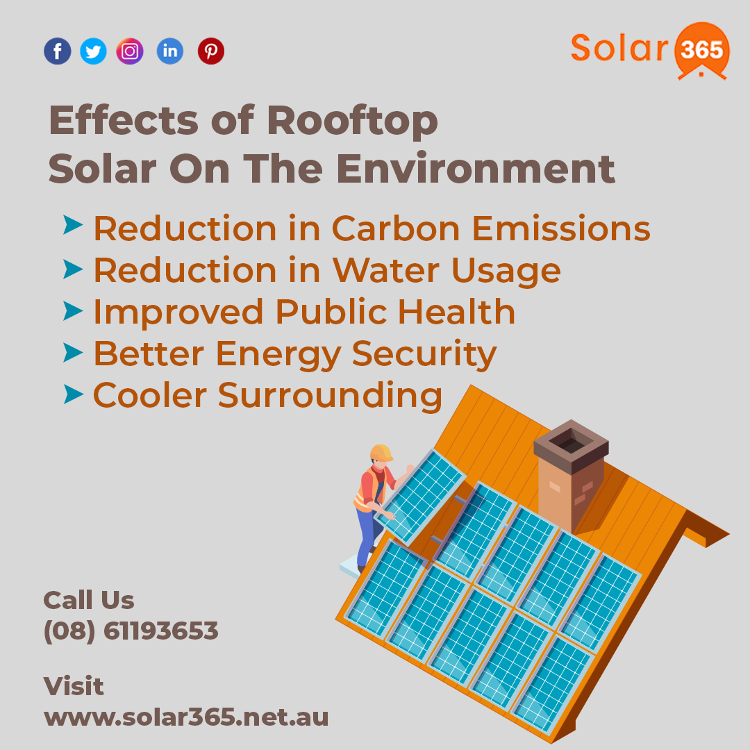 Solar365 Solar
.
Environmental Impact of Rooftop Solar
.   Reduction In Carbon Emissions
.   Reduction In water Usage 
.   Improved Public Health
.   Better Energy Security
.   Cooler Surroundings

#solar365 #greenenergysolar #solarpower #solarpanel #enviornmental #waterusage