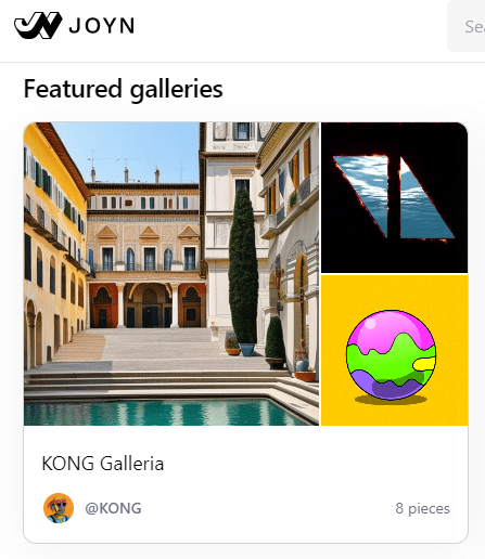 Hey guys 🍻
checkout the Gallery 😻
app.joyn.xyz/gallery/kong-g…

<a href="/joynxyz/">Joyn</a> @geavision <a href="/TransientLabs/">Transient Labs</a>