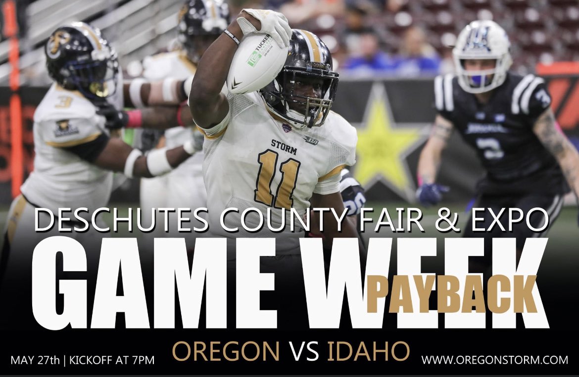 oregon_storm's tweet image. It's game week and we need the support all of Central Oregon! 

Pass the word and let the community know that there is Pro football in town and we have a Championship caliber squad! There's a Storm coming next weekend....BE THERE!

Season tickets are still on sale…