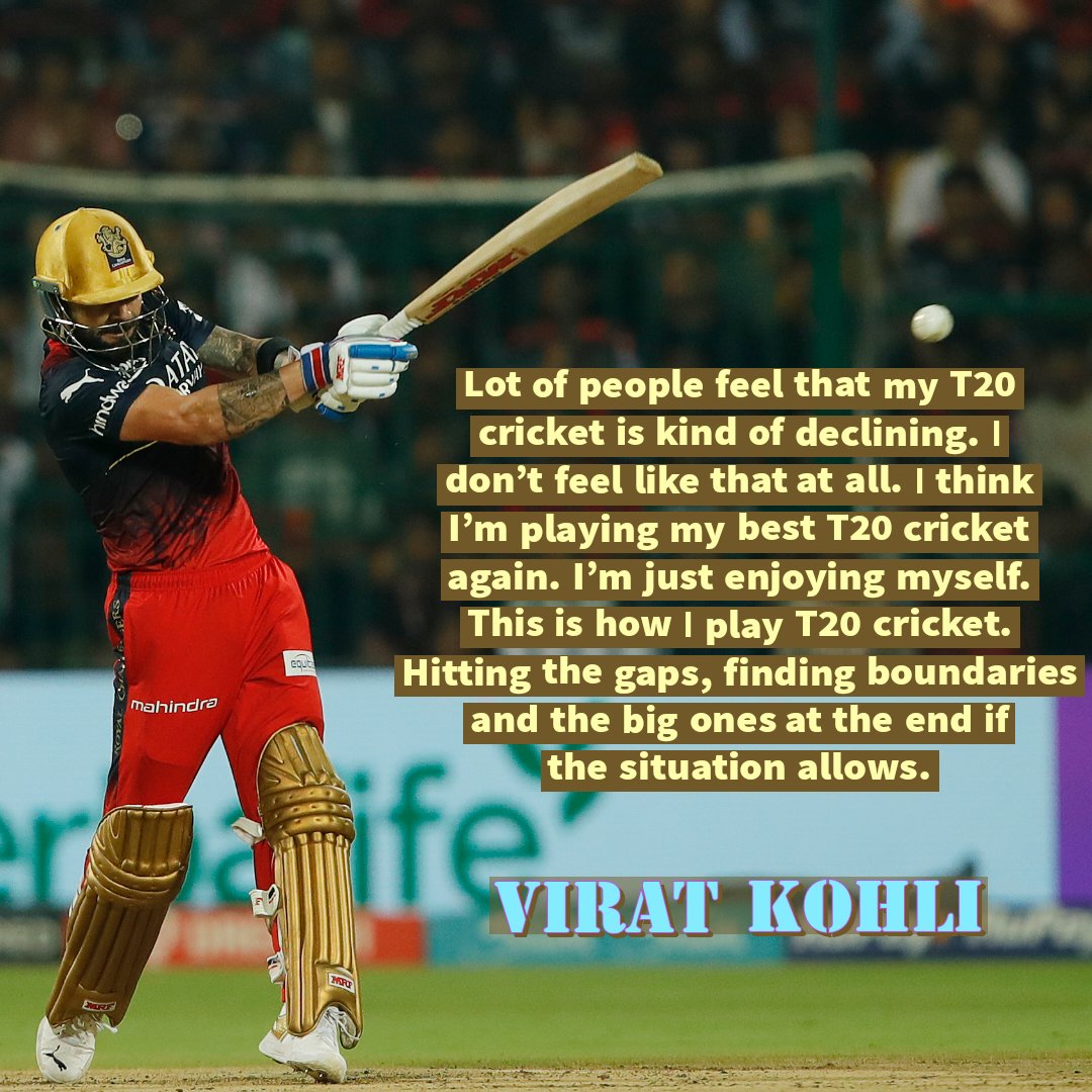Do you agree with #ViratKohli? 🤔

👍 or👎

#RCBvGT #CricketTwitter #IPL2023 #RCBvsGT