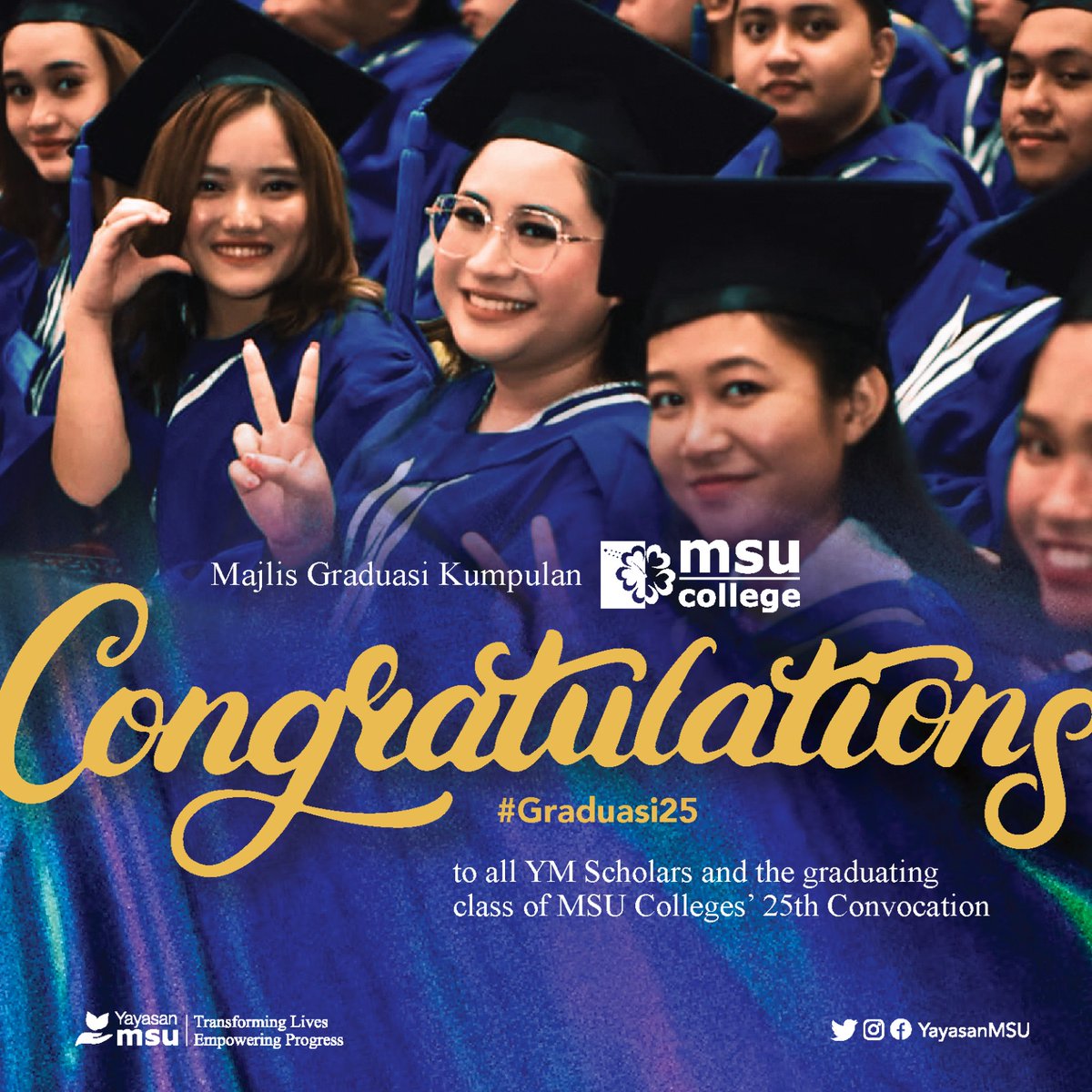 YayasanMSU's tweet photo. A job well done to the graduating Class of 2023 #MSUgroupofcolleges. Remember, the journey to success doesn’t stop. @MSUmalaysia @MSUcollege @MohdShukriYajid #Graduasi25 https://t.co/WeTVcpFqOx