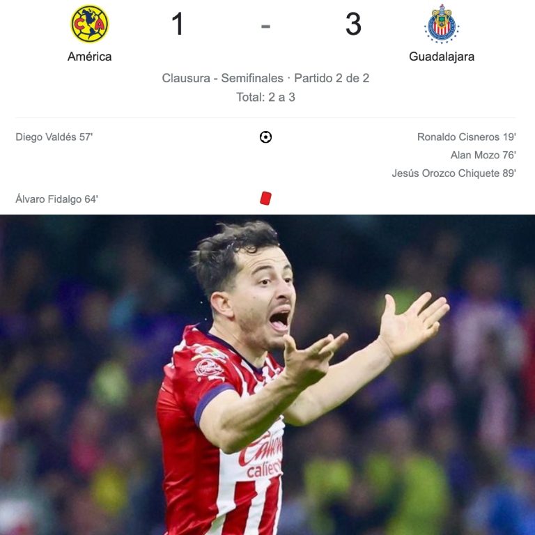 InvictosSomos's tweet photo. ¡¡REMONTADA HISTÓRICA DEL REBAÑO SAGRADO!! Chivas logró la hazaña en el Estadio Azteca. El equipo de Paunivoc se plantó en territorio águila y logró una voltereta que quedará para la historia. Fue un 1-3 hoy (2-3 global). Cisneros, Mozo (golazo) y Chiquete (el héroe con su cabezazo) marcaron los goles del triunfo. La expulsión de Fidalgo condenó por completo al América (llegó en el mejor momento local y revivió a Guadalajara). Brutal lo del Piojo Alvarado y El Pollo Briseño. Desastroso lo de la defensiva azulcrema (sobre todo Reyes y Cáceres). Los Rojiblancos regresan a una final del futbol mexicano. Su rival será Tigres. COMO EN 2017.