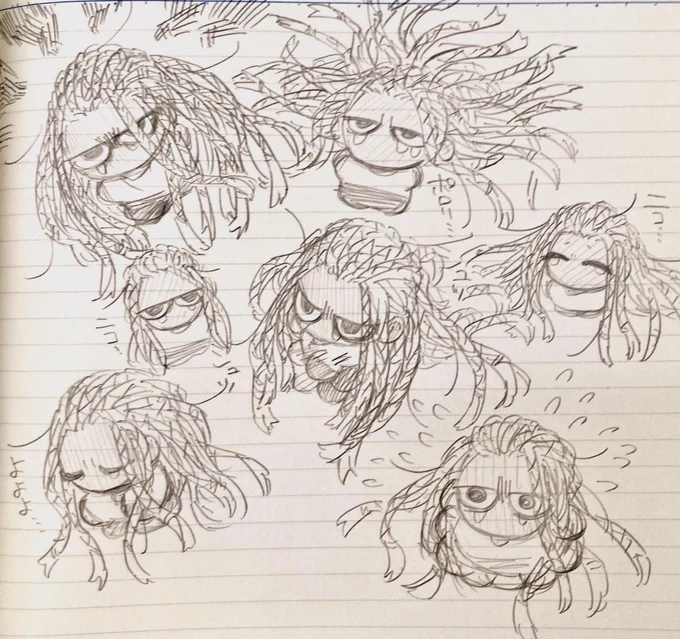 卓メモノート、落書きがほとんどを埋めている
