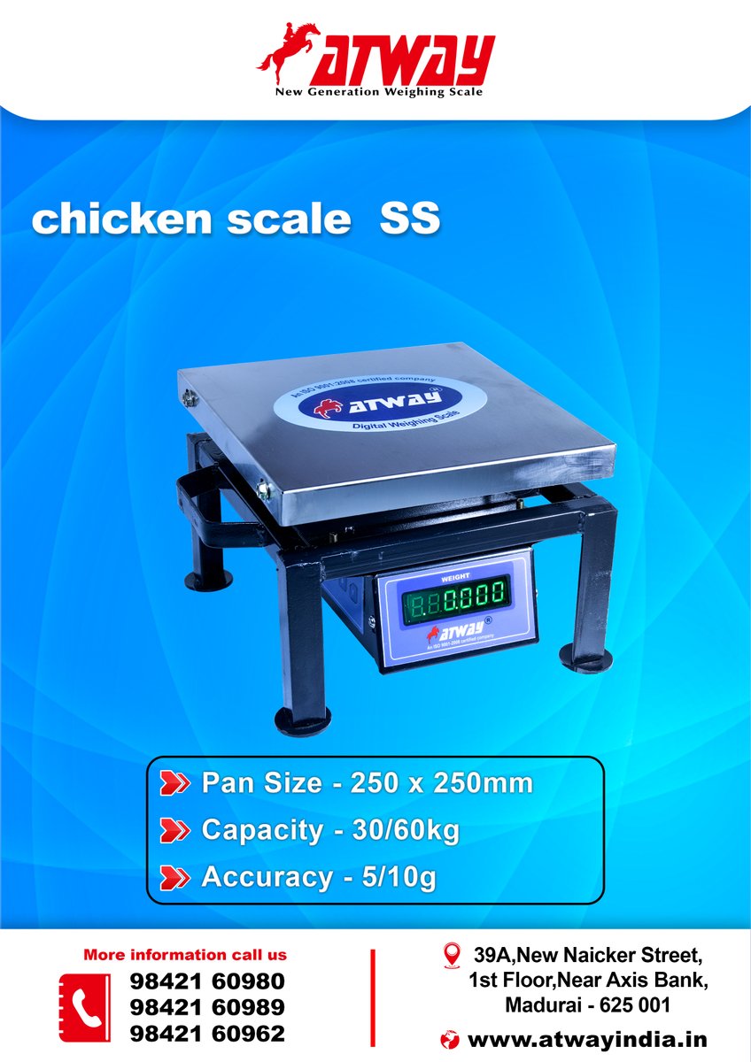 ChickenScale SS- Atway #atway #weighing #weighingscale #scale #scales #weightlossjourney #loadcell #weighingmachine #weightloss #weighingscales #weight #industrialscale #theweighforward #platformscale #digitalscale #tabletopscale #minitablescale #minifieldscale #chickenscale