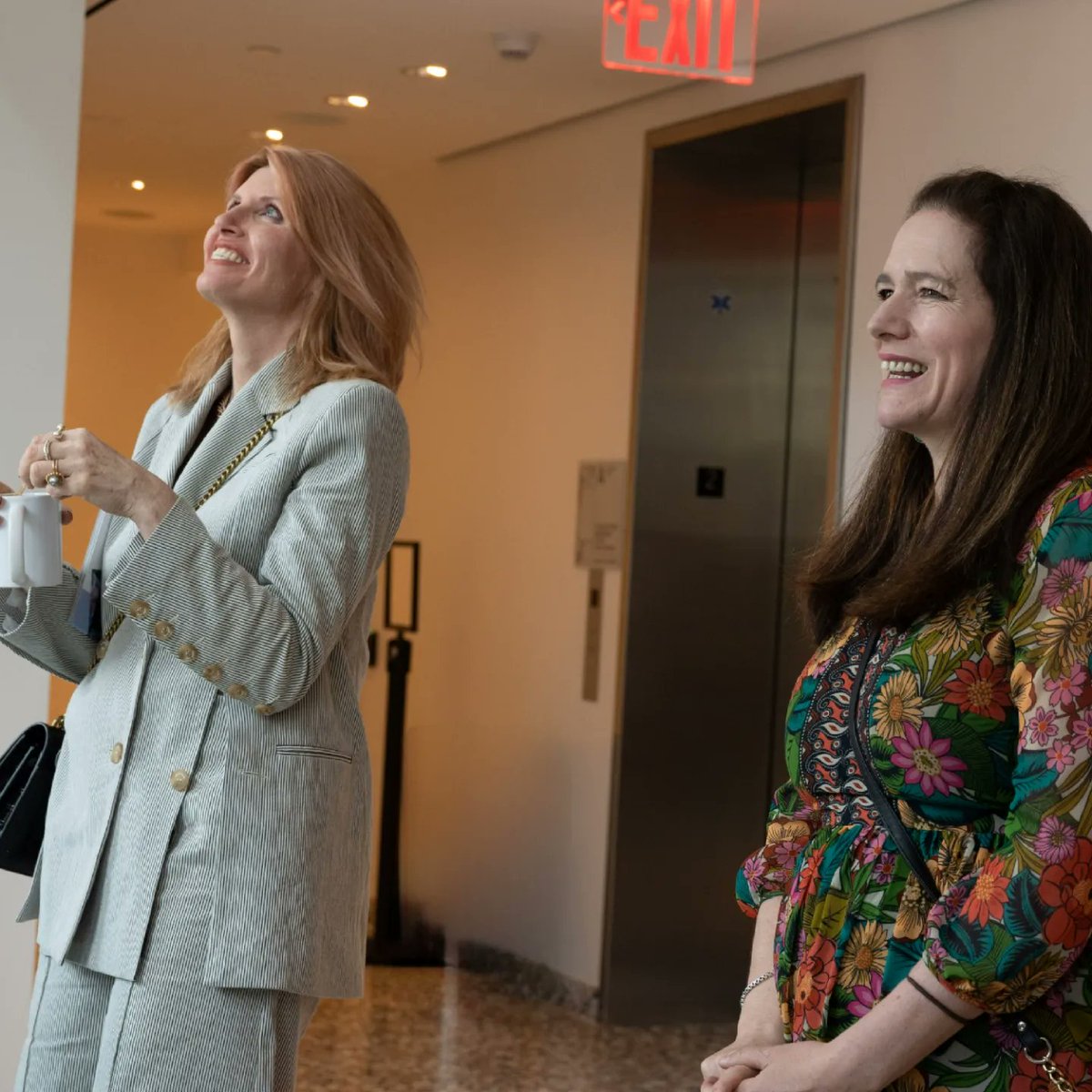 Honored to have IFTA and BAFTA award winning Derry Girl <a href="/LisaMMcGee/">Lisa McGee</a> &amp; Bad Sister <a href="/SharonHorgan/">Sharon Horgan</a> stop by for a cuppa tea and tour of <a href="/IrishArtsCenter/">Irish Arts Center</a>.  Their incredible talent &amp; the trail that they are blazing for Irish women is extraordinary. Ridiculously down-to-earth LEGENDS!