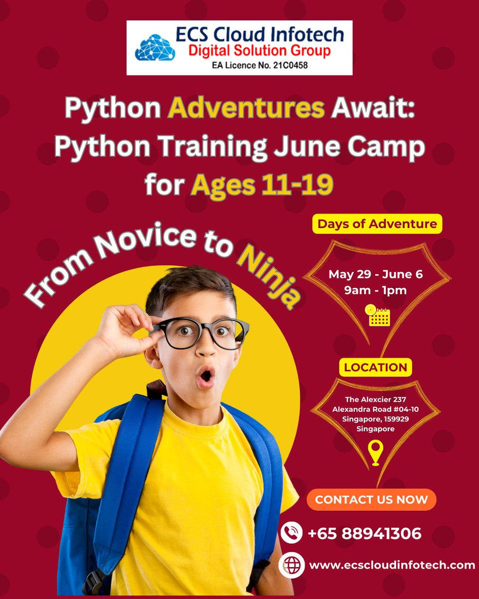 ecscloudinfote2's tweet image. #CodingHeroesUnite #PythonPowerhouse #TechHavenAdventures #UnleashYourSuperpowers #DigitalSaviors #CodingCampForKids #GameChangersInTraining #TechHeroes #PythonProgrammers #TechSquadGoals #ecscloudinfotech #SummerCamp