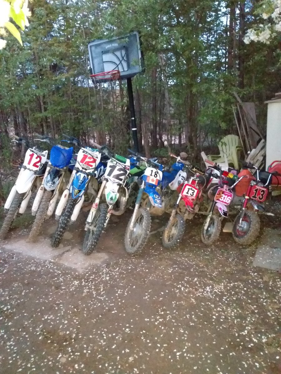 mxzombie's tweet image. The answer to the age old question of how many bikes does someone need? Is N+1... With N being the number of bikes you currently own.
#yz250f #yz125 #kx112 #ttr125 # thumpstar110 #xr50 #hondaz50
