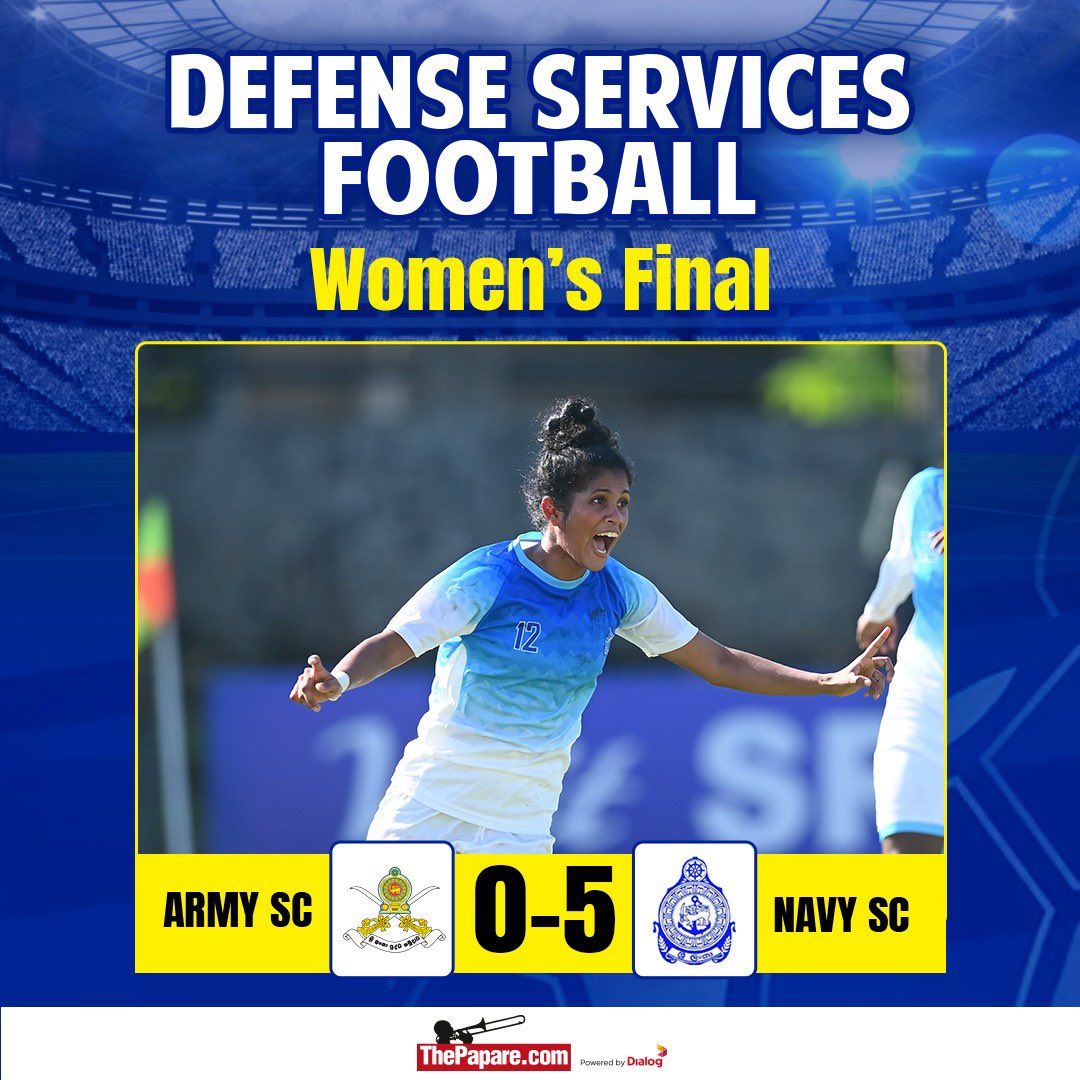ThePapareSports's tweet photo. Sri Lanka Navy SC put up a stellar show to be crowned Defense Services Women's Football champions in 2023 

#SriLankaFootball #TPFootball https://t.co/8nw64pDBGp