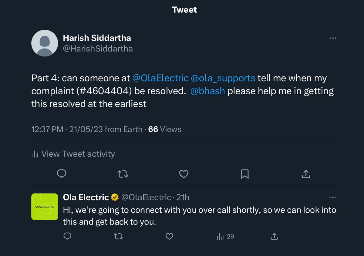 HarishSiddartha's tweet photo. @bhash will anyone at @OlaElectric or @ola_supports work on my complaint or should I wait forever?? 

@MotorOctane @autocar @tv9kannada @ZeeBusiness @CNBCTV18News @ndtv @CNNnews18 @publictvnews @cnbshowndtv https://t.co/xjxFf5bvCp