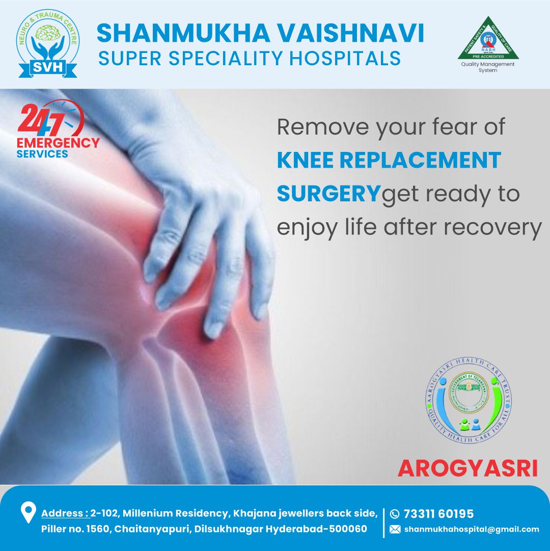 ShanmukhaV88351's tweet image. Remove your fear of Knee Replacement surgery get ready to enjoy life after recovery...

#kneeproblems #kneesurgery #kneereplacement #kneereplacementsurgery #kneepain #superspecialityhospitals #shanmukhavaishnavihospitals