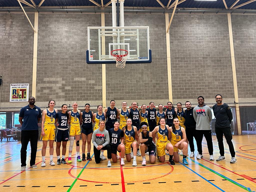 GraggsJohnson's tweet photo. And just like that, game #2 (on 5/18/23) for #TeamUSA (international) u19 🇺🇸 is in the books. All smiles Team USA &amp; Belgium National Team. #latepost #represent #USAAI ambassadors #LetsGo @ImaniJ_2023

Next stop................Germany https://t.co/9Li14Vhcch